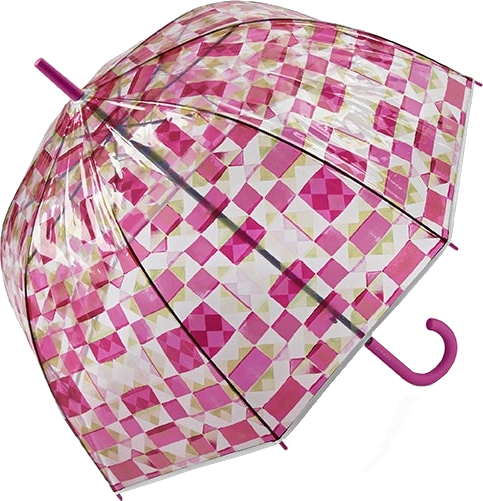 Esprit Dámský holový deštník Long AC Domeshape Transparent 58724 kaleidoscope - Deštníky Holové deštníky Automatické holové deštníky