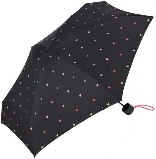 Esprit Dámský skládací deštník Petito 58693 black rainbow - Deštníky Skládací deštníky Mechanické skládací deštníky