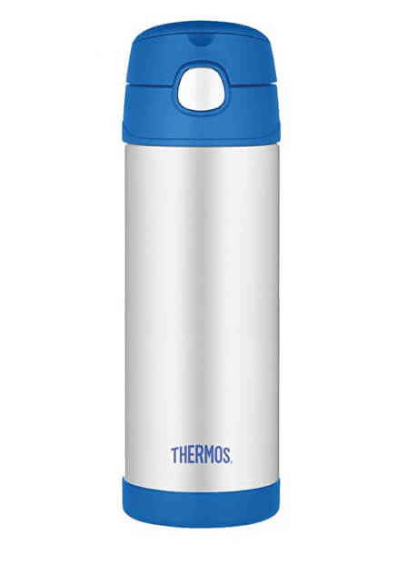 Thermos FUNtainer Dětská termoska s&nbsp;brčkem - modrá 470 ml - Stylové doplňky Láhve na pití a&nbsp;termosky