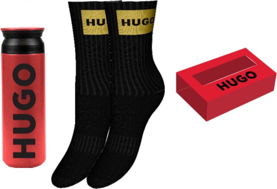 Hugo Boss Dámská dárková sada HUGO - ponožky a termoska 50502097-001 36-42 - Láhve na pití a termosky