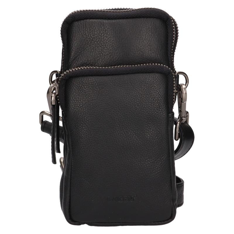 Lagen Dámská kožená crossbody kabelka BLC-23/2286 BLK - Kabelky Crossbody kabelky