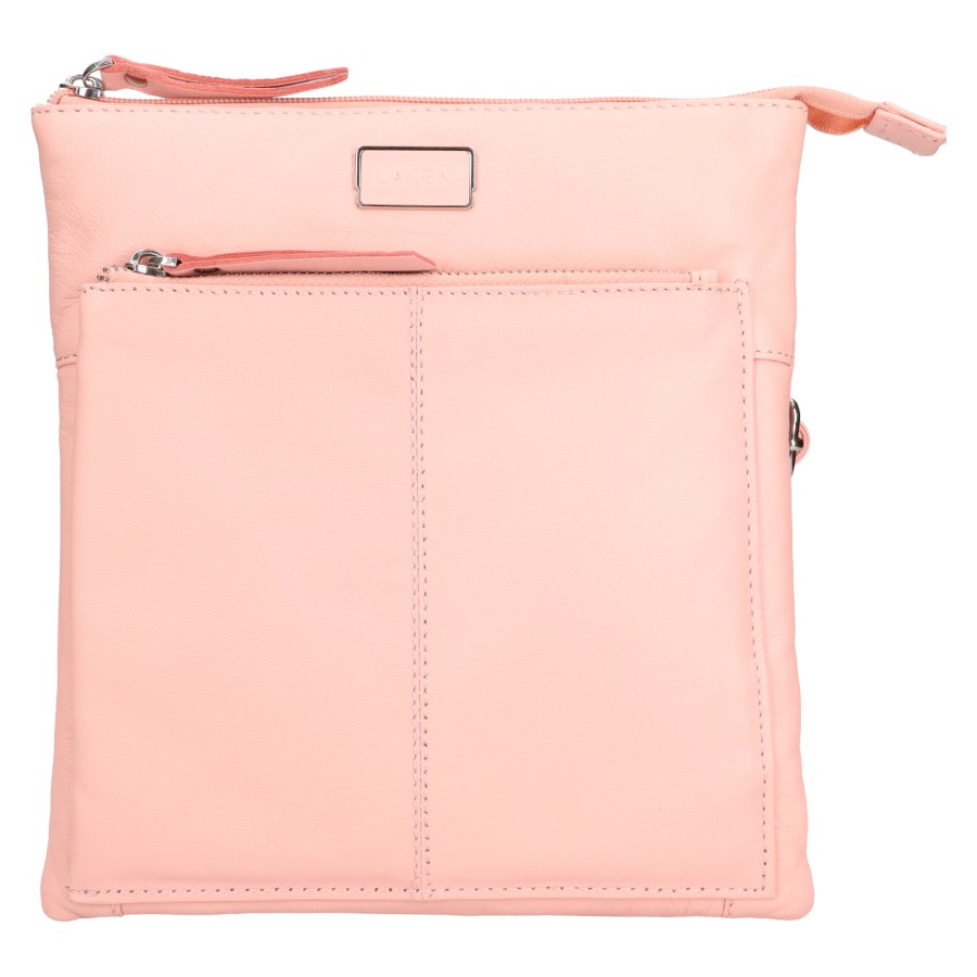 Lagen Dámská kožená crossbody kabelka BLC-4594-20 L.PINK - Kabelky Kožené kabelky