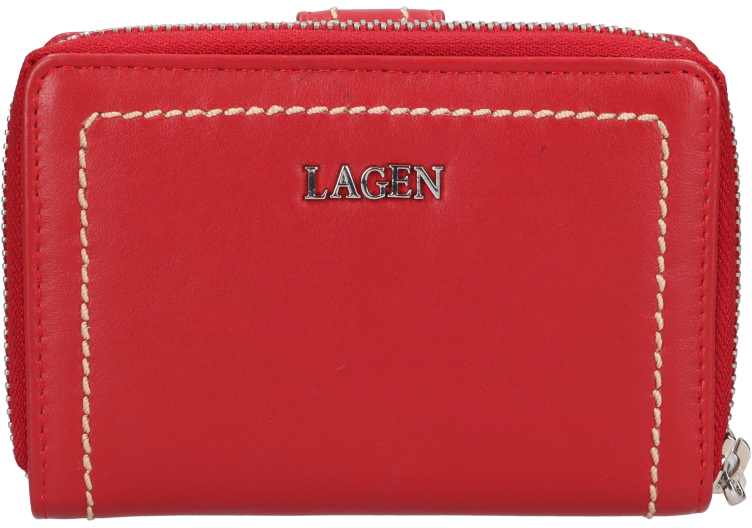 Lagen Dámská kožená peněženka 160823 RED - Peněženky Kožené peněženky
