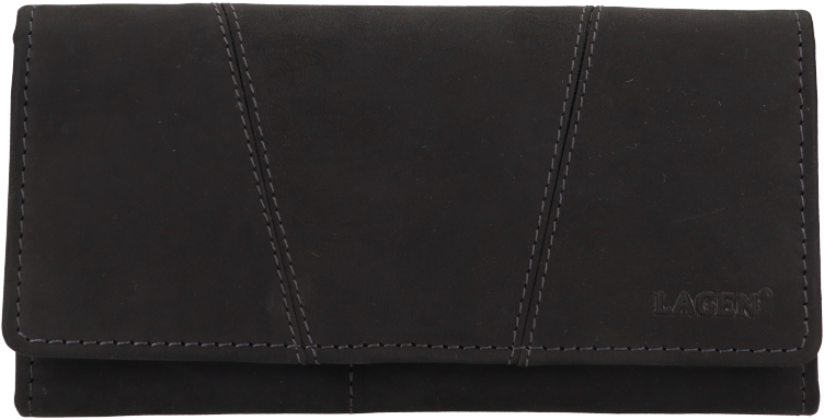 Lagen Dámská kožená peněženka 66-388 BLACK - Peněženky Kožené peněženky