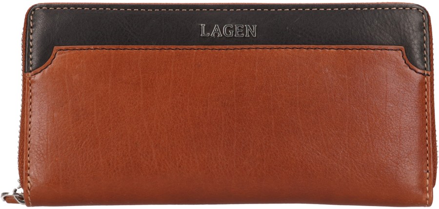 Lagen Dámská kožená peněženka BLC-5260 CGN/BLK - Peněženky Kožené peněženky