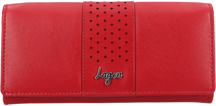 Lagen Dámská kožená peněženka BLC/5691 RED - Peněženky Kožené peněženky