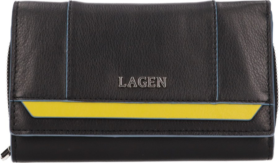 Lagen Dámská kožená peněženka BLC 5797 BLK - Peněženky Kožené peněženky