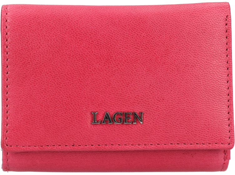Lagen Dámská kožená peněženka LG-2152 FUCHSIA