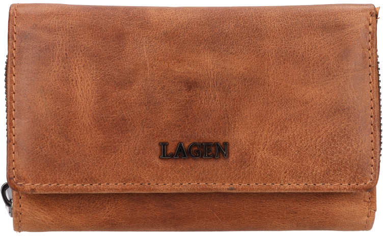 Lagen Dámská kožená peněženka LG-2163 CAMEL - Peněženky Kožené peněženky