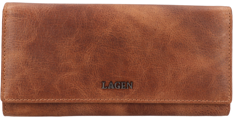 Lagen Dámská kožená peněženka LG-2164 CAMEL - Peněženky Kožené peněženky