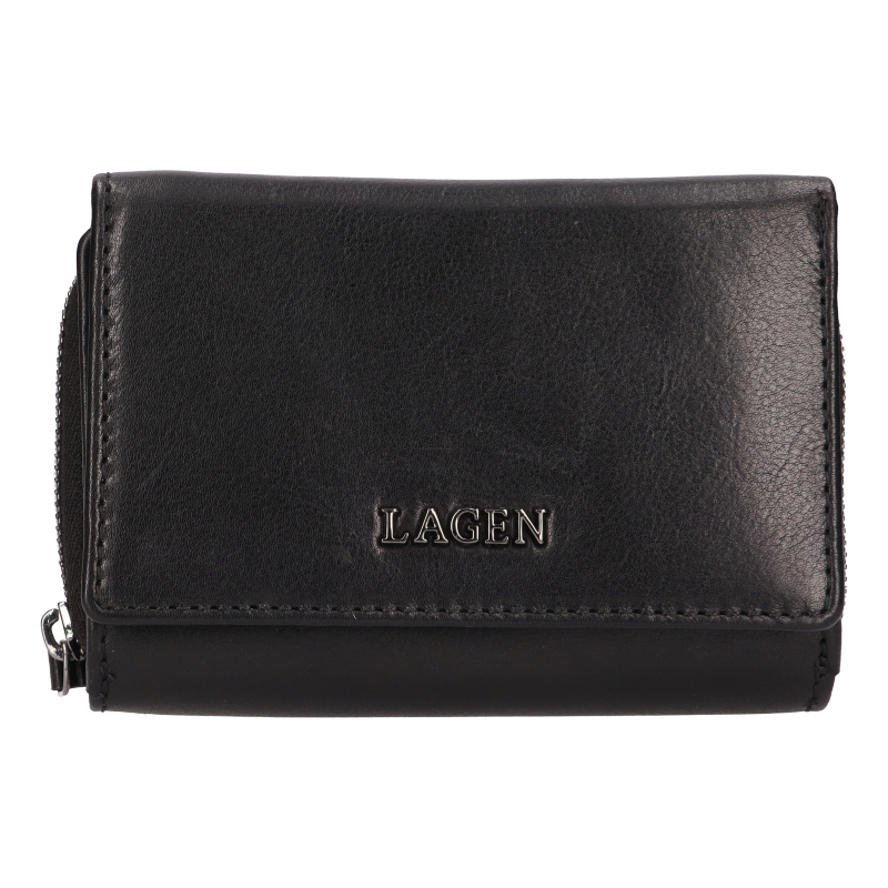 Lagen Dámská kožená peněženka LG-7643 BLK - Peněženky Kožené peněženky