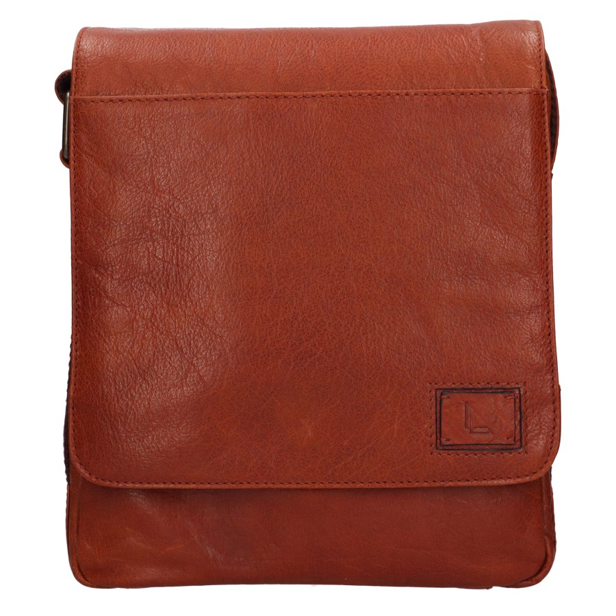 Lagen Pánská kožená crossbody taška 290603 COGNAC - Tašky Crossbody tašky