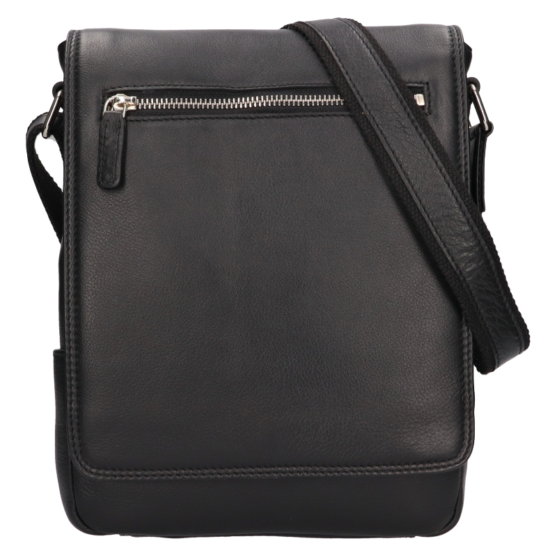 Lagen Pánská kožená crossbody taška LG-655 BLK - Tašky Crossbody tašky