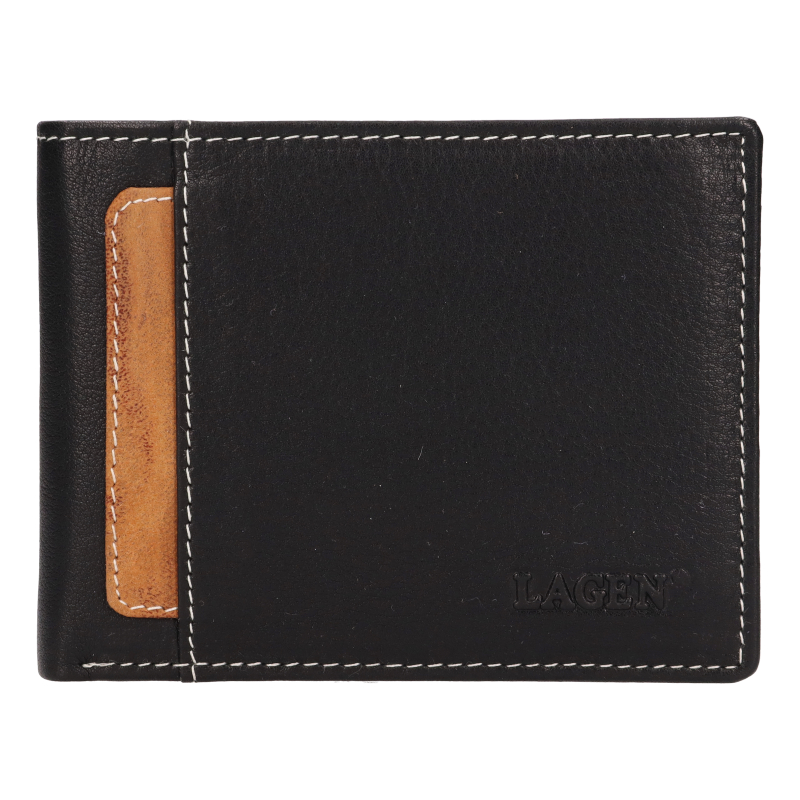 Lagen Pánská kožená peněženka 25070222 BLK - Peněženky Elegantní peněženky