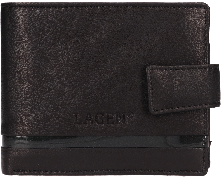 Lagen Pánská kožená peněženka 50746 BLACK - Peněženky Elegantní peněženky