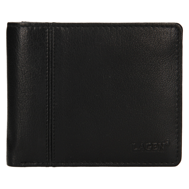 Lagen Pánská kožená peněženka Black PW-521-1 - Peněženky Elegantní peněženky