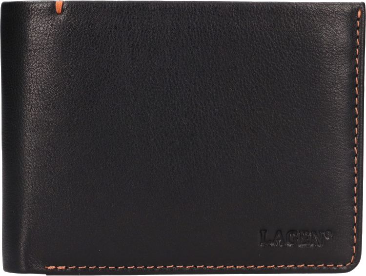 Lagen Pánská kožená peněženka LG-2119 BLK - Peněženky Elegantní peněženky