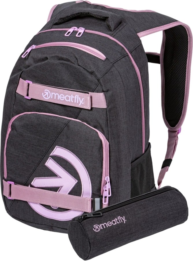 Meatfly Batoh Exile Pink/Charcoal Heather - Batohy Batohy do školy