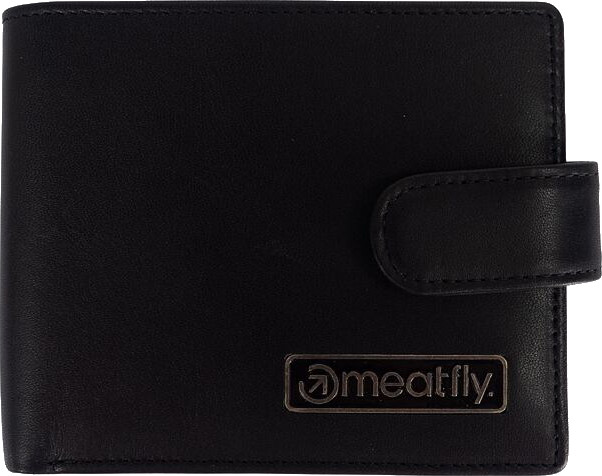 Meatfly Pánská kožená peněženka Nathan Premium Black - Peněženky Elegantní peněženky