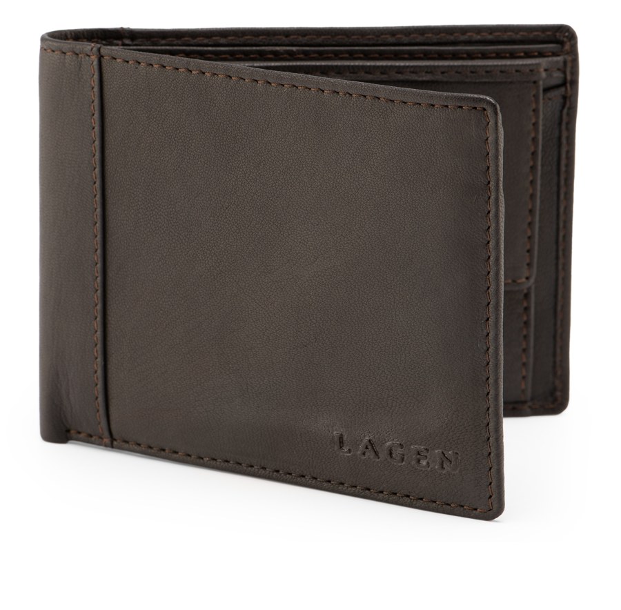 Lagen Pánská kožená peněženka 7176 E BRN - Peněženky Elegantní peněženky
