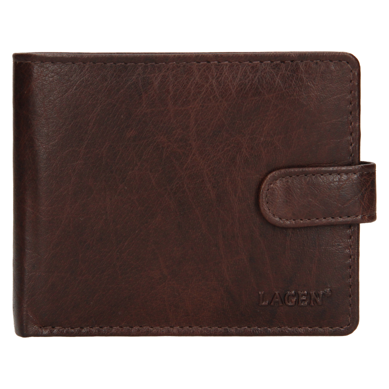 Lagen Pánská kožená peněženka E-1036 BRN