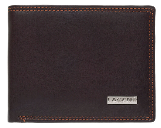 Lagen Pánská kožená peněženka LG-1789 Brown - Peněženky Kožené peněženky