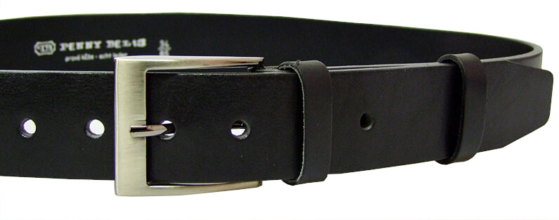 Penny Belts Pánský kožený opasek 22-60 black 95 cm