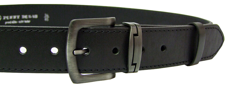Penny Belts Pánský kožený opasek 9-1-60 black 90 cm - Opasky Kožené opasky