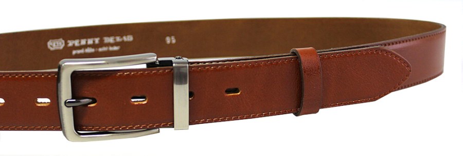 Penny Belts Pánský kožený společenský opasek 35-020-2-43 brown 90 cm - Opasky Kožené opasky