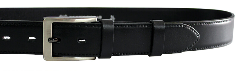 Penny Belts Pánský kožený společenský opasek 35-020-4-60 black 90 cm - Opasky Kožené opasky