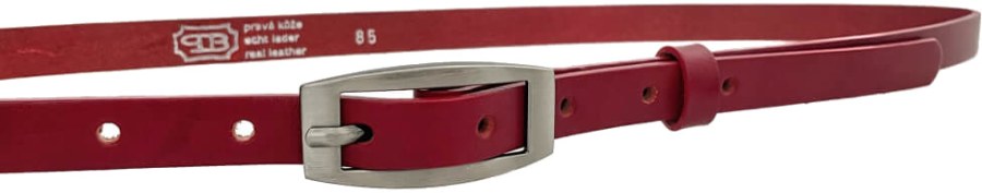 Penny Belts Dámský kožený opasek 15-2-93 red 105 cm - Opasky Kožené opasky