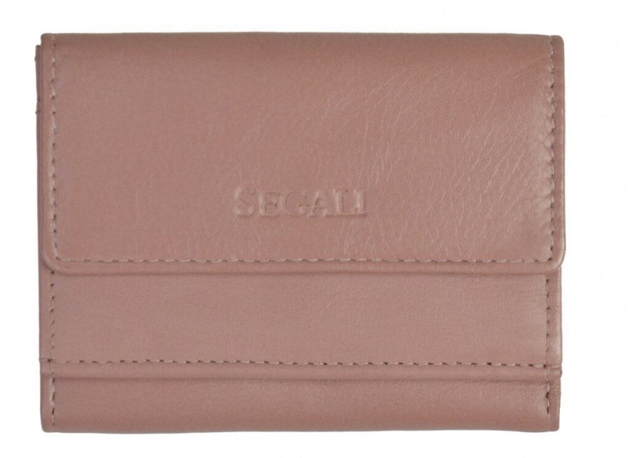 SEGALI Dámská kožená peněženka 1756 baby pink - Peněženky Kožené peněženky