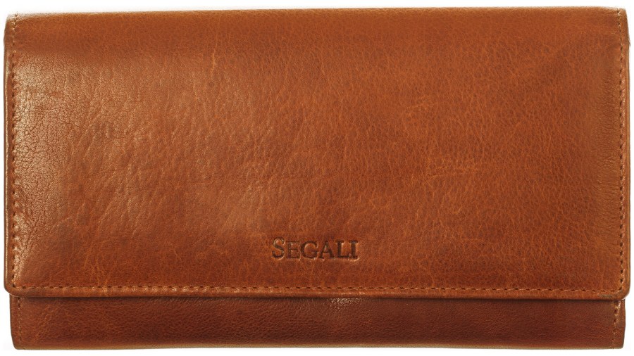 SEGALI Dámská kožená peněženka 28 cognac - Peněženky Kožené peněženky