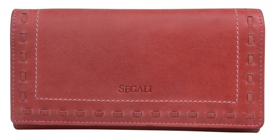 SEGALI Dámská kožená peněženka 7052 red - Peněženky Kožené peněženky