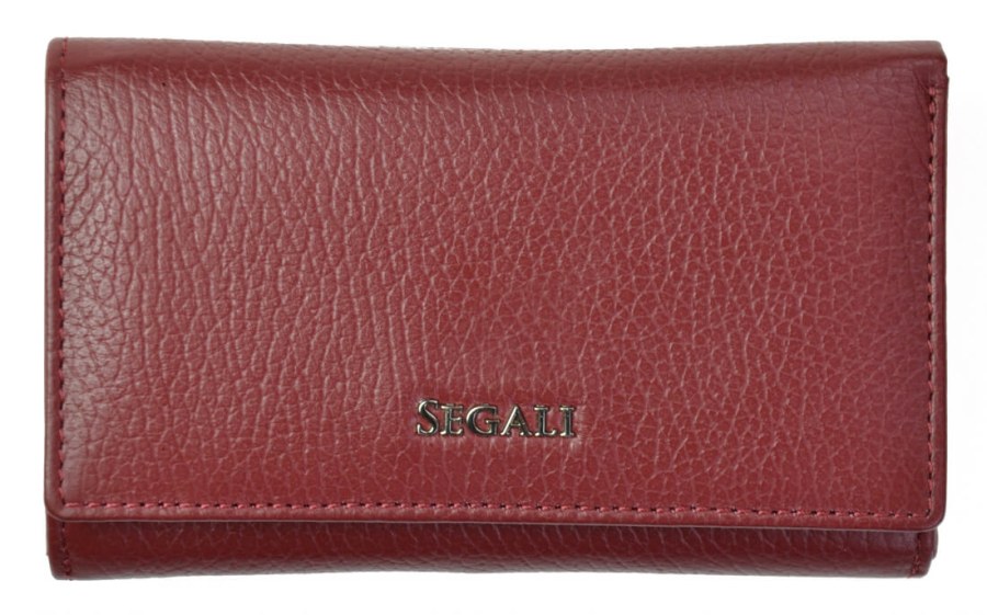 SEGALI Dámská kožená peněženka 7074 bordo - Peněženky Kožené peněženky