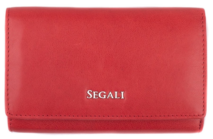 SEGALI Dámská kožená peněženka 7074 S red - Peněženky Kožené peněženky