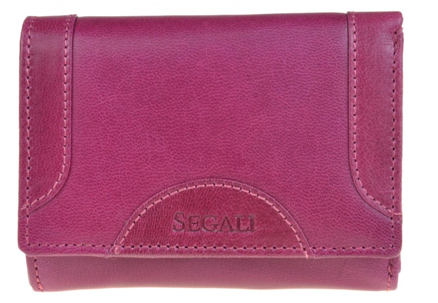 SEGALI Dámská kožená peněženka 7196 B fucsia - Peněženky Kožené peněženky