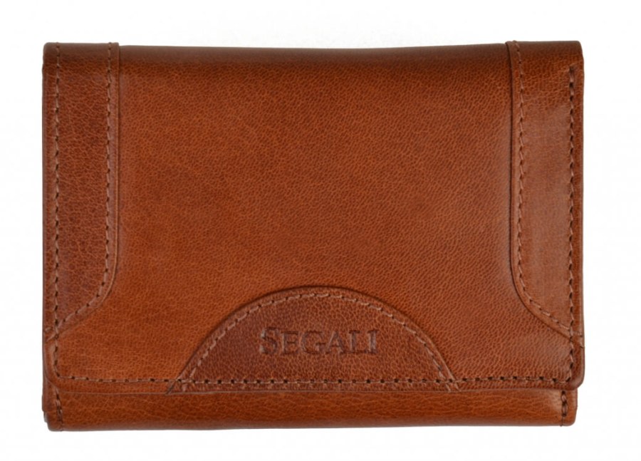 SEGALI Dámská kožená peněženka 7196 B cognac - Peněženky Kožené peněženky