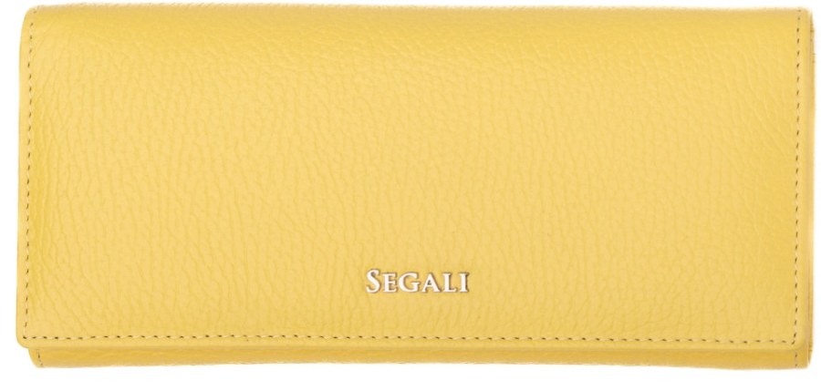 SEGALI Dámská kožená peněženka 7409 yellow - Peněženky Kožené peněženky