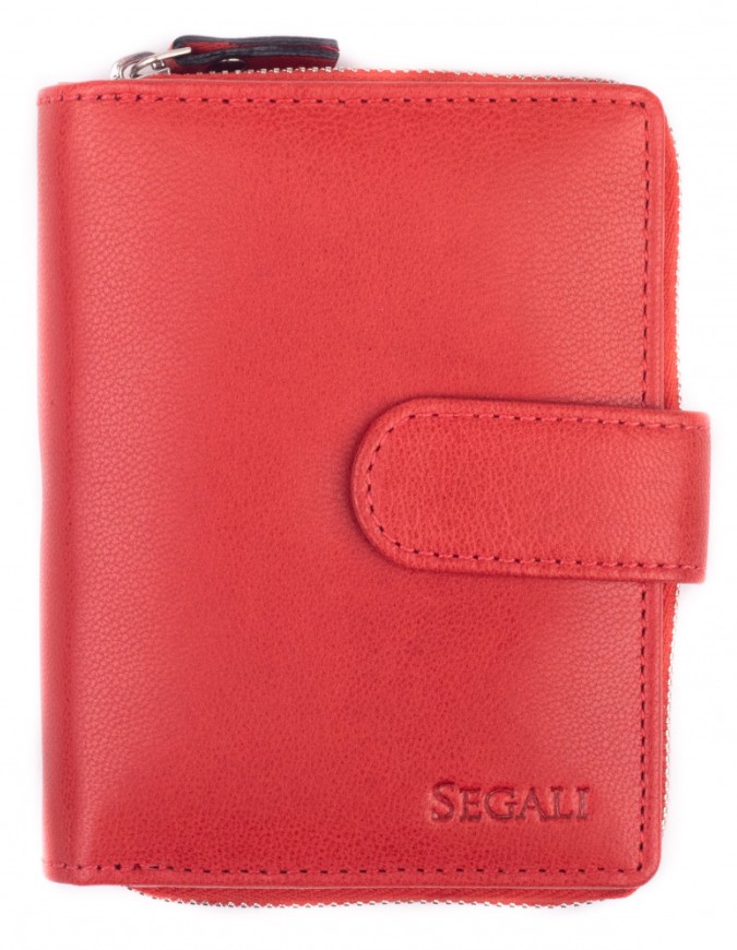 SEGALI Dámská kožená peněženka 7521 red - Peněženky Kožené peněženky