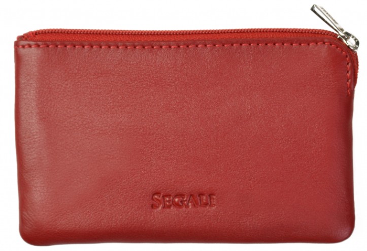 SEGALI Kožená mini peněženka-klíčenka 7289 red - Peněženky Kožené peněženky