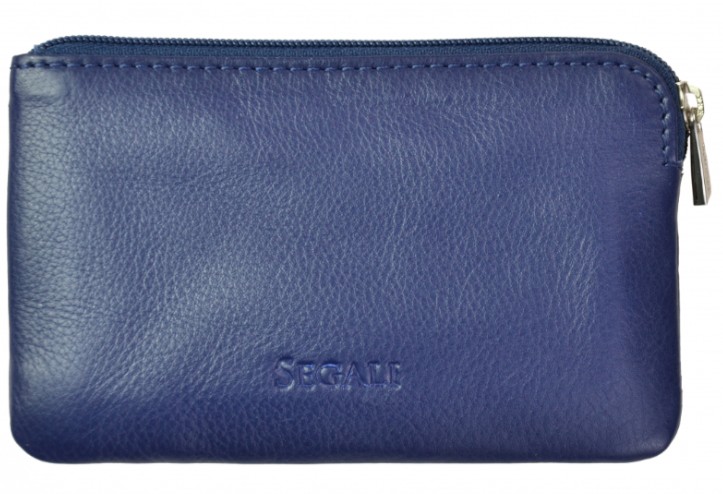 SEGALI Kožená mini peněženka-klíčenka 7289 blue - Peněženky Kožené peněženky
