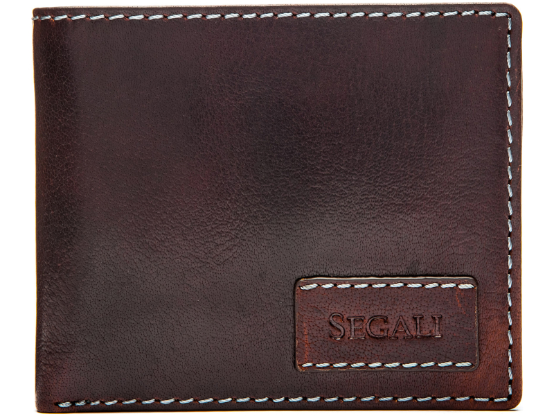 SEGALI Pánská kožená peněženka 1031 brown - Peněženky Kožené peněženky