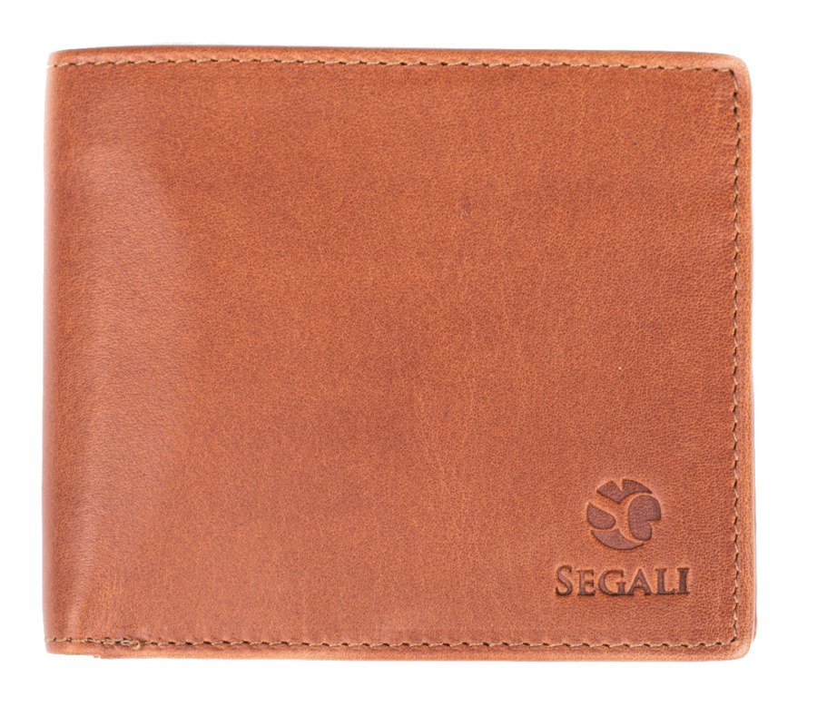 SEGALI Pánská kožená peněženka 148 cognac - Peněženky Kožené peněženky
