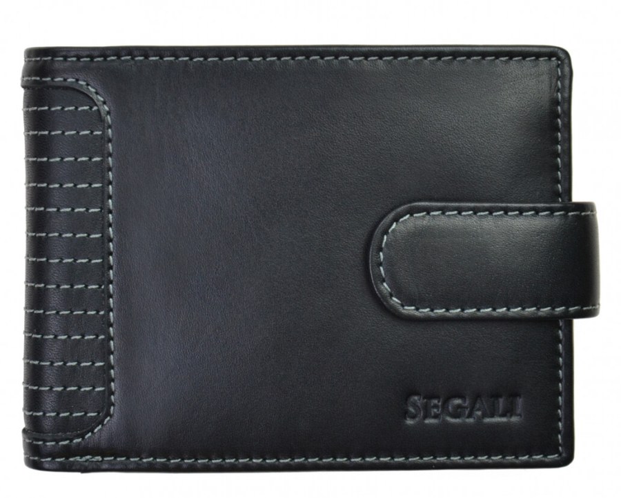 SEGALI Pánská kožená peněženka 572 665 005 C black - Peněženky Kožené peněženky