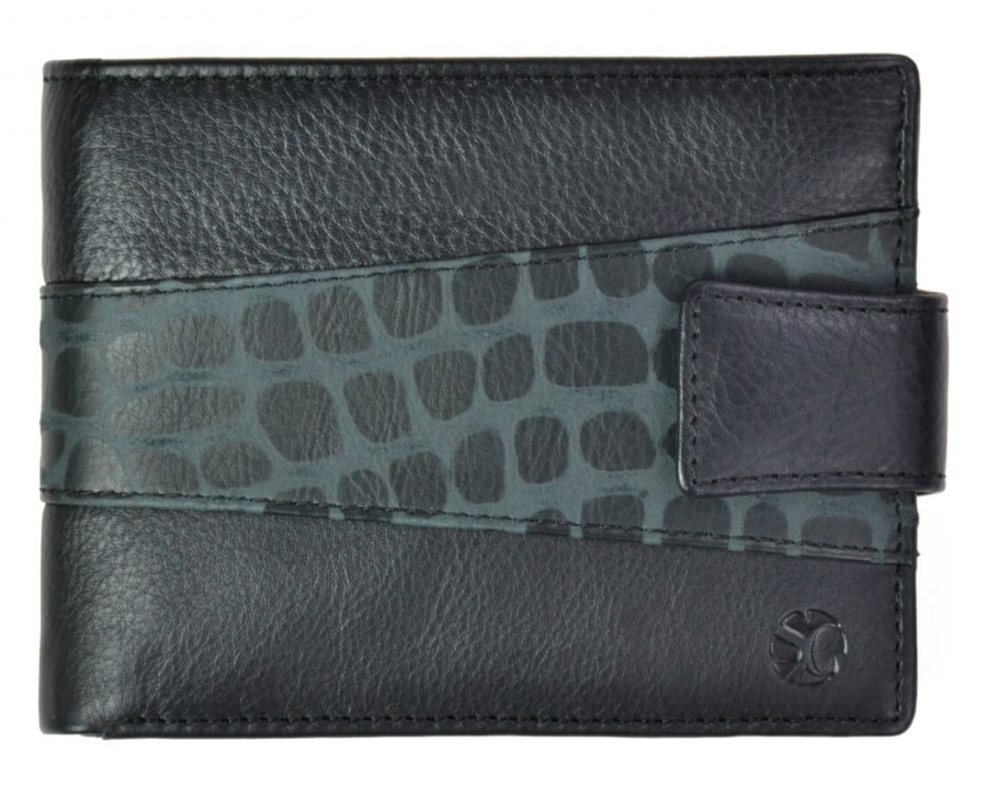 SEGALI Pánská kožená peněženka 61325 CC black - Peněženky Kožené peněženky