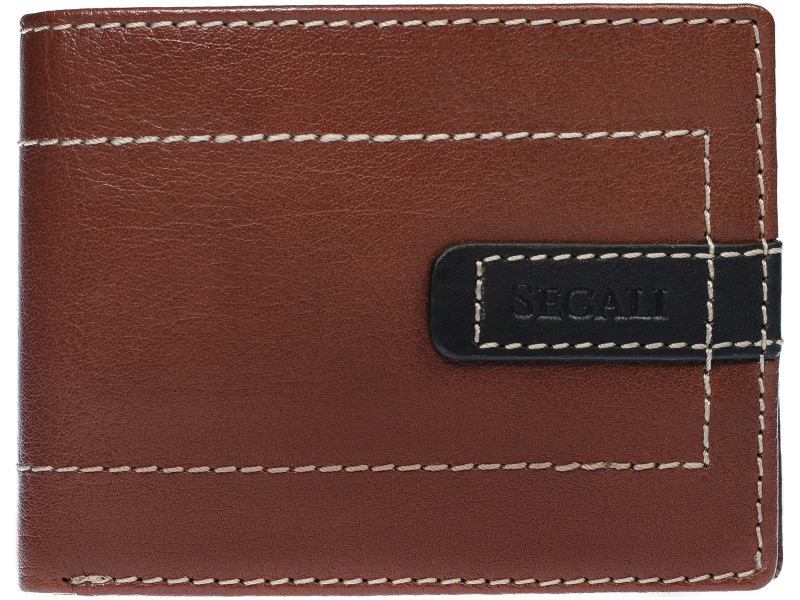 SEGALI Pánská kožená peněženka 70078 dark cognac - Peněženky Kožené peněženky