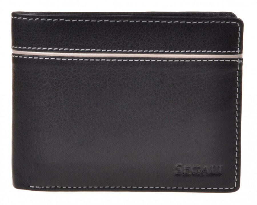 SEGALI Pánská kožená peněženka 7101 black - Peněženky Kožené peněženky