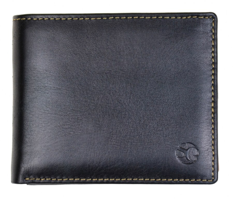 SEGALI Pánská kožená peněženka 7110 black/cognac - Peněženky Kožené peněženky