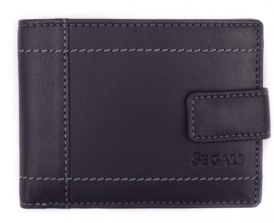 SEGALI Pánská kožená peněženka 7515L black - Peněženky Kožené peněženky